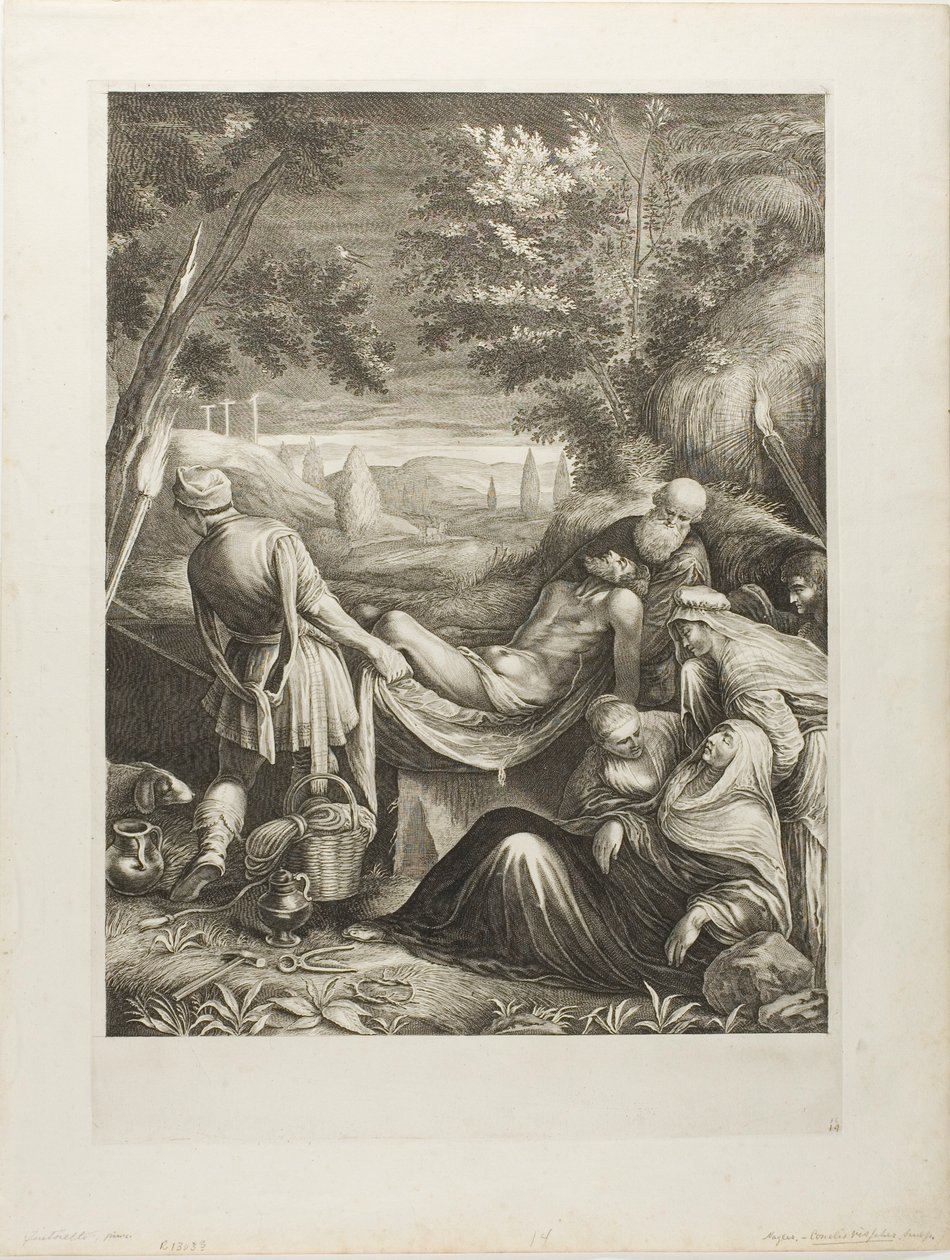 Złożenie do grobu autorstwa Cornelis Visscher