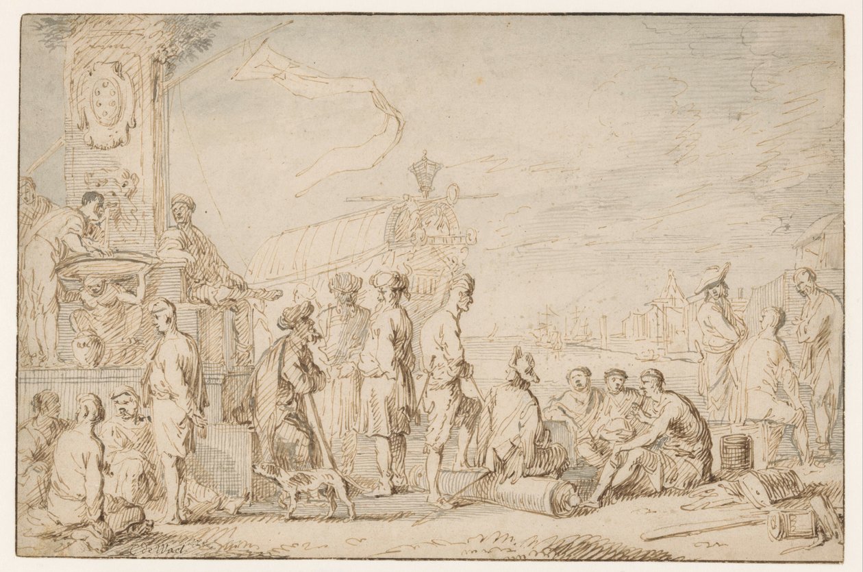 Wschodni port morski autorstwa Cornelis de Wael