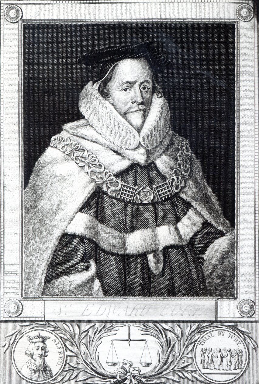 Sir Edward Coke, grawerowane przez Thomasa Trottera, 1792 autorstwa Cornelius Janssen van Ceulen