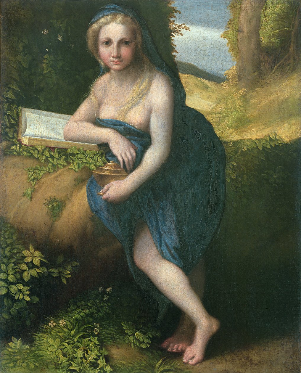 Magdalena, ok.1518-19 autorstwa Antonio da Correggio