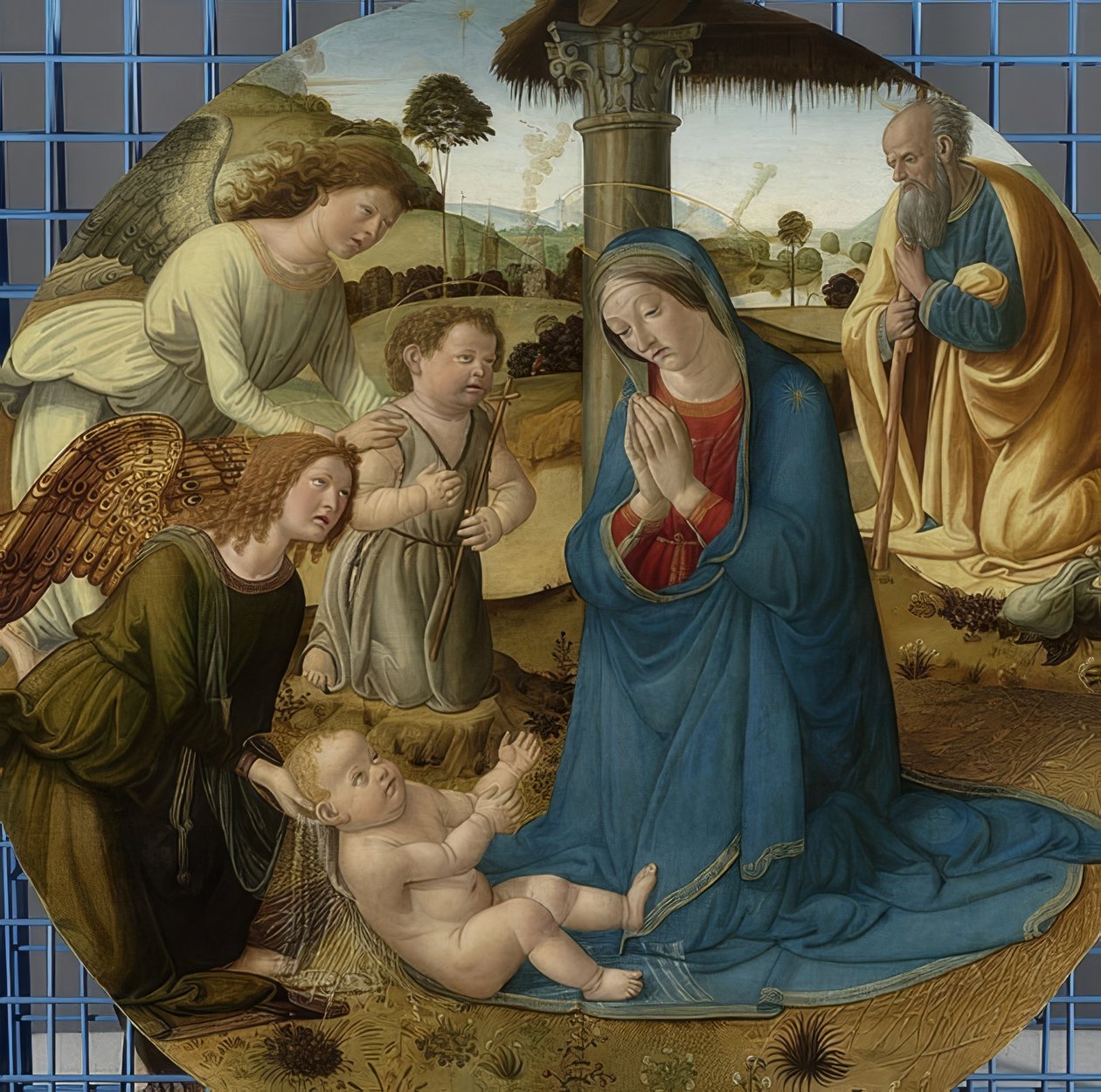 Adoracja Dzieciątka. ok. 1485-1507 autorstwa Cosimo Rosselli