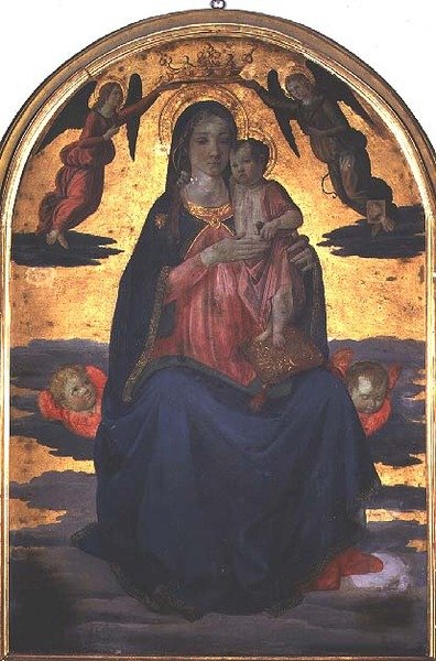 Madonna z Dzieciątkiem (tempera na panelu) autorstwa Cosimo Rosselli