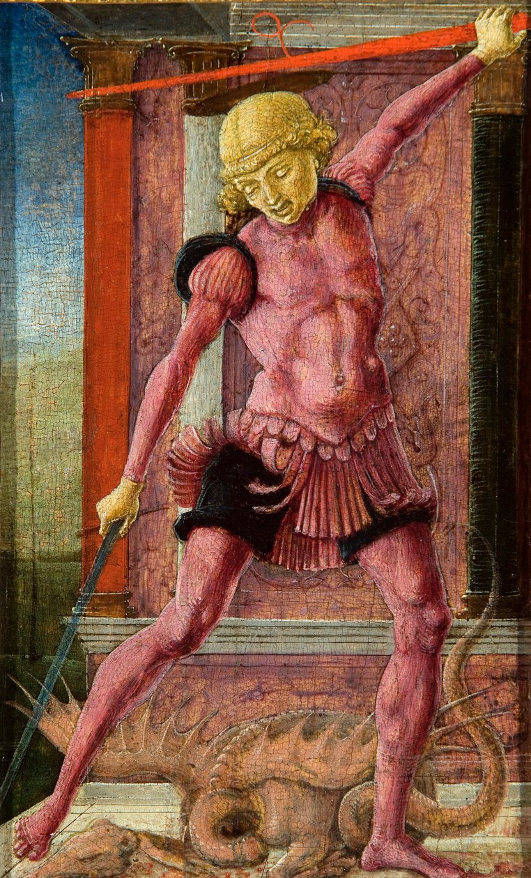 Św. Jerzy, ok. 1462 r. autorstwa Cosimo Tura