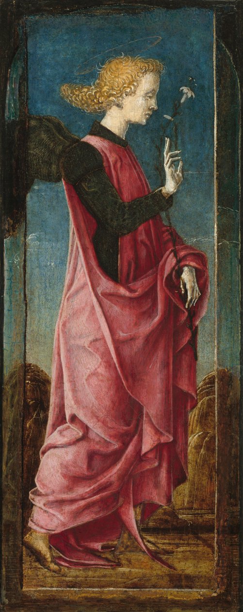 Archanioł Gabriel [środkowy lewy panel] autorstwa Cosmè Tura