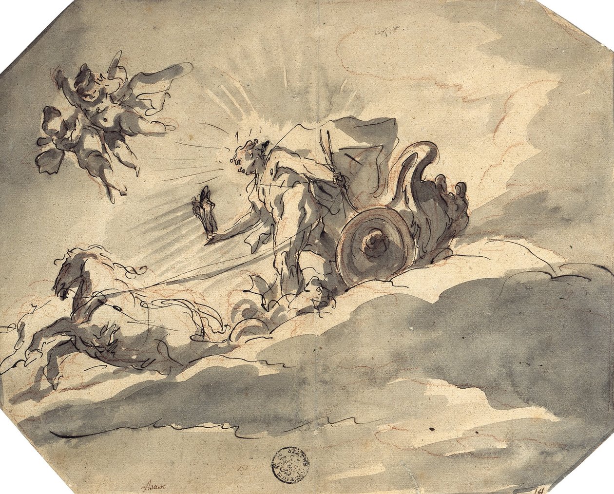 Apollo w swoim rydwanie autorstwa Cosmas Damian Asam