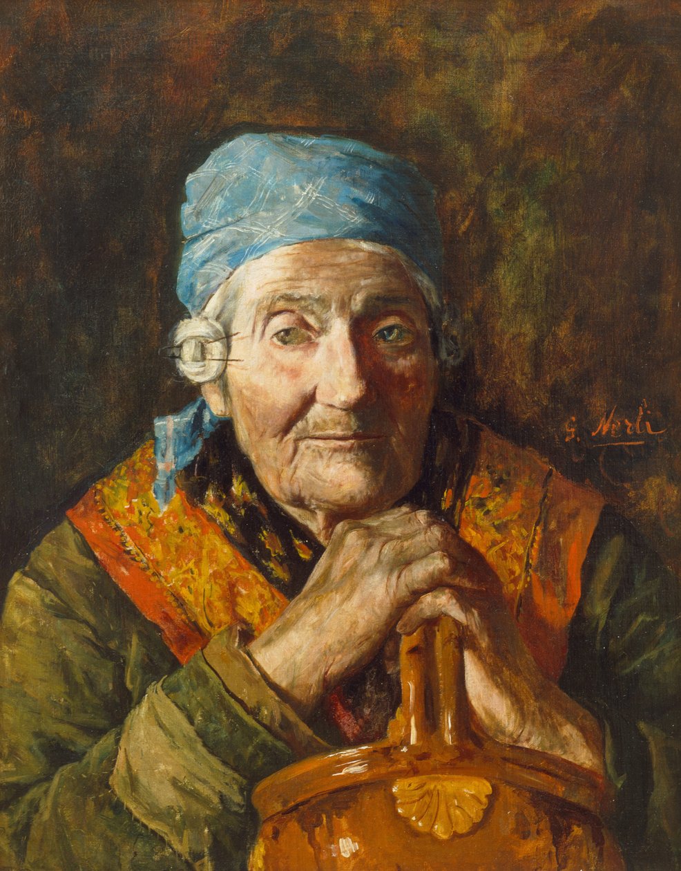 Stara kobieta (badanie) autorstwa Count Girolamo Pieri Nerli