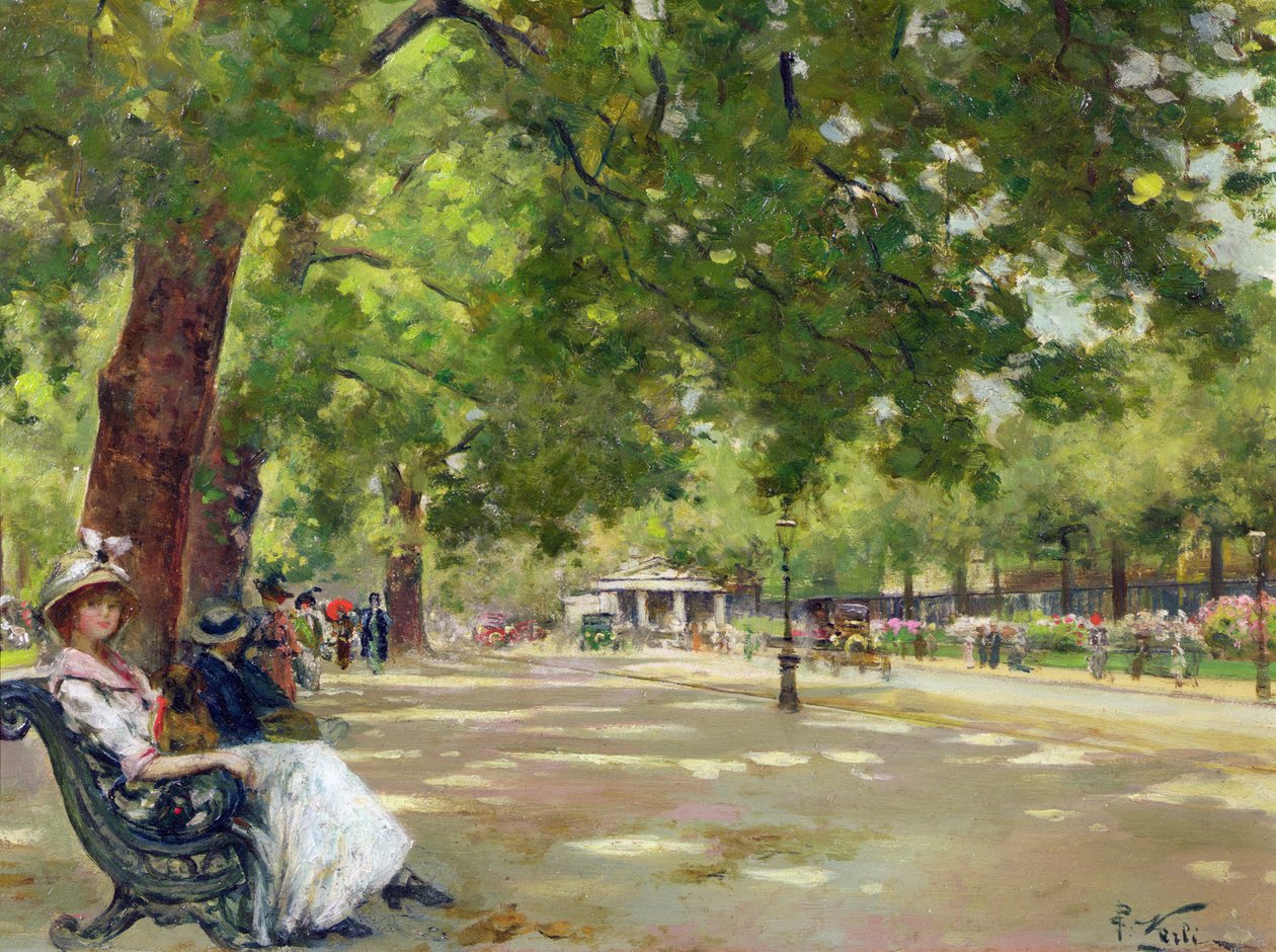 Hyde Park, Londyn autorstwa Count Girolamo Pieri Nerli