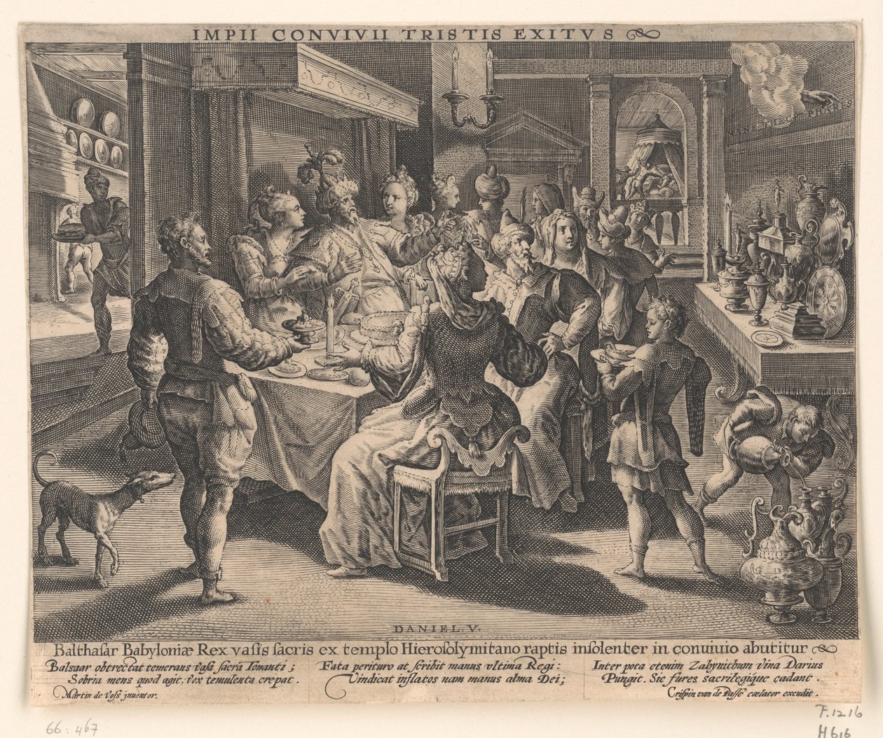 Uczta Belshazzara autorstwa Crispijn van de Passe the Elder