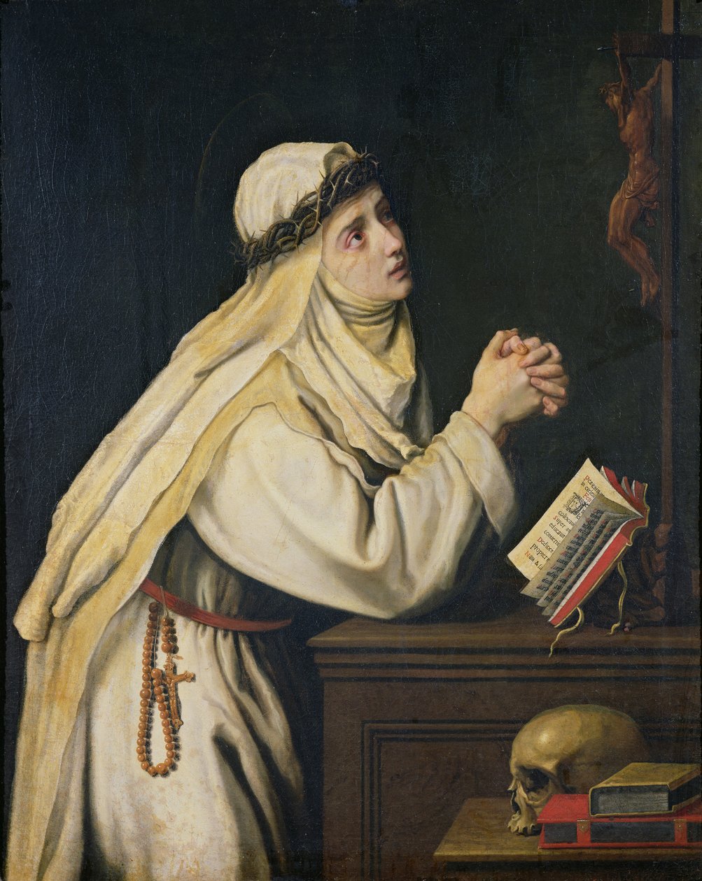 Św. Katarzyna Sieneńska (1347-80) według obrazu Francisco Zurbarana (1598-1664) autorstwa Cristofano Allori