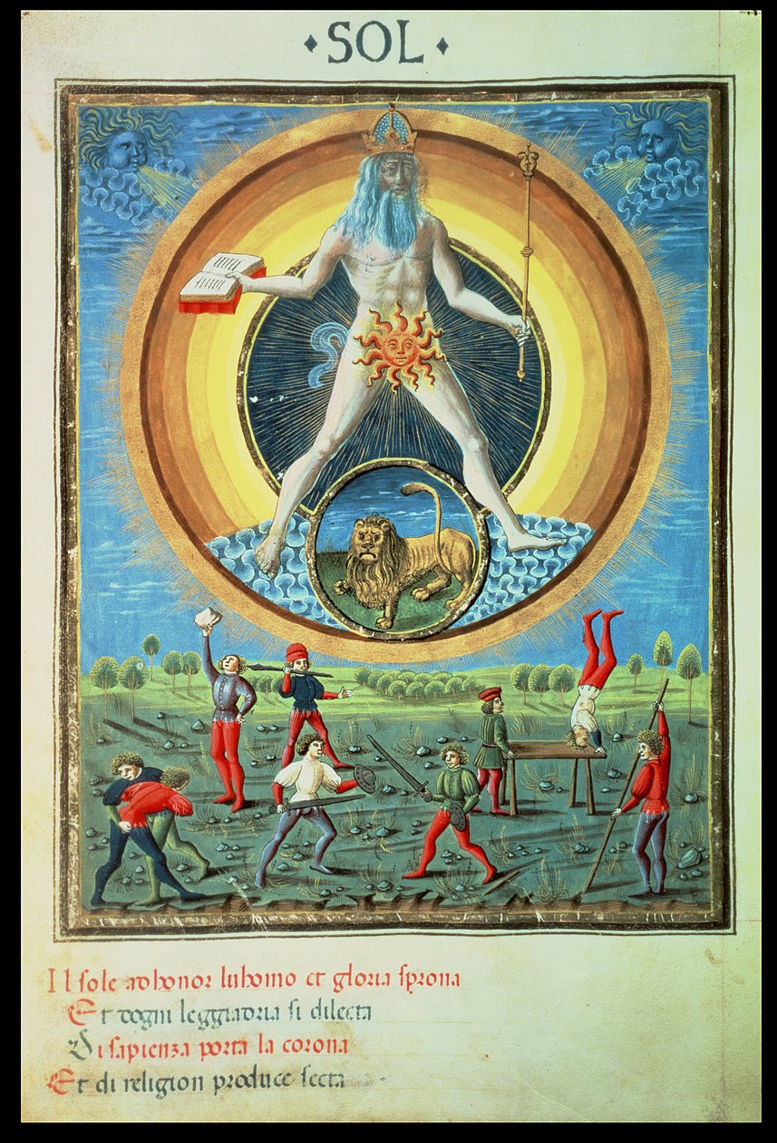Bóg Słońca, z „De Sphaera”, c.1470 autorstwa Cristoforo De Predis