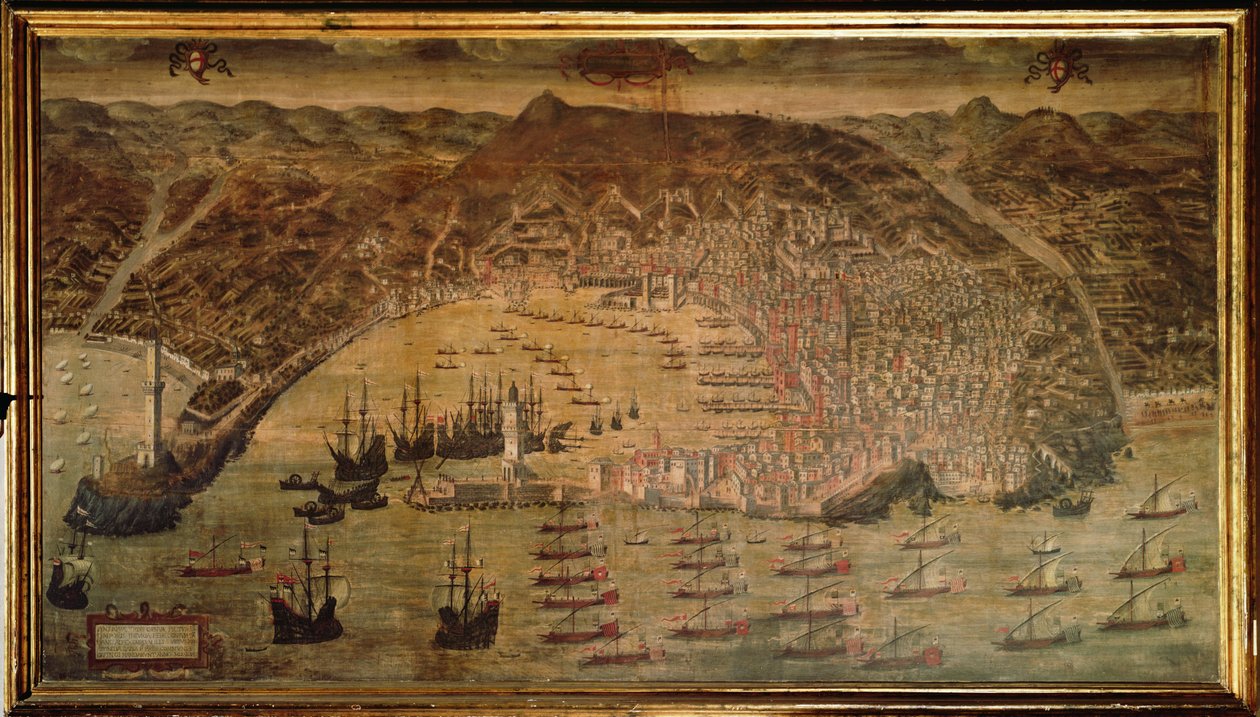 Widok Genui autorstwa Cristoforo Grassi or Grasso