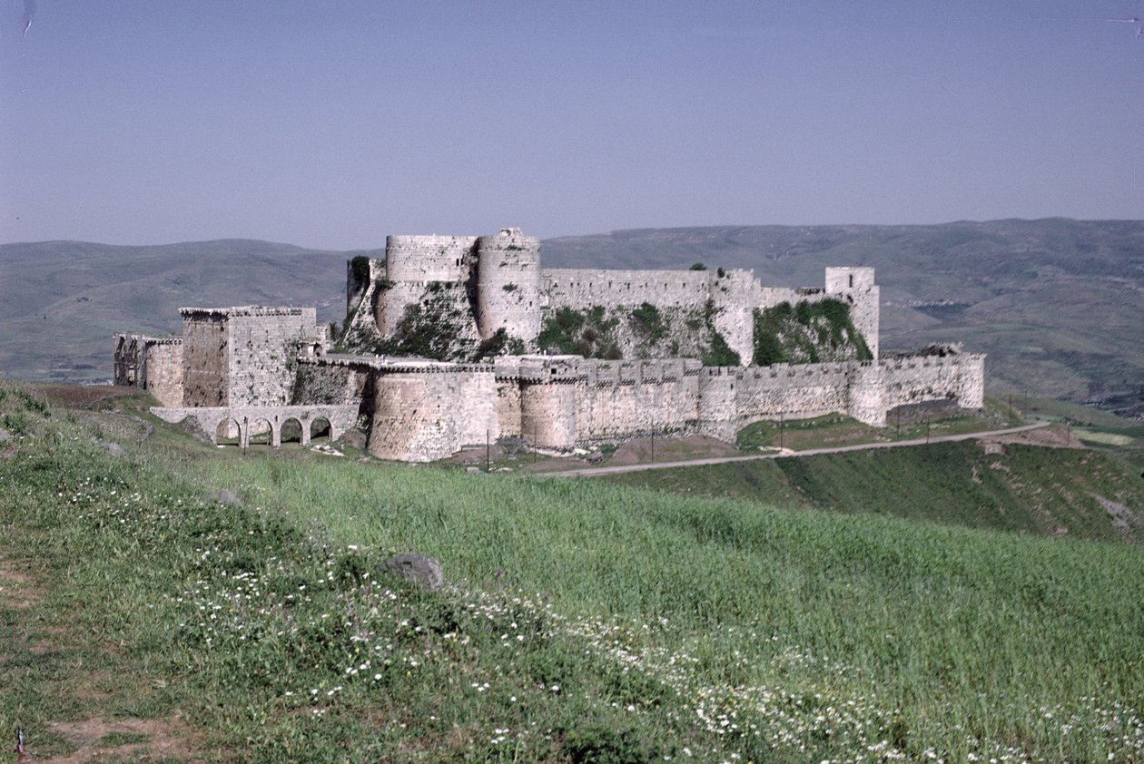 Widok ogólny twierdzy Krak des Chevaliers, ok.1143 autorstwa Crusader Period
