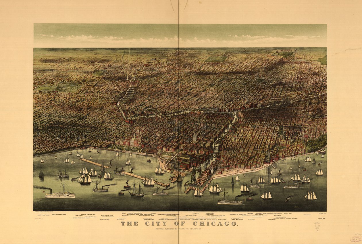 Miasto Chicago. autorstwa Currier and Ives
