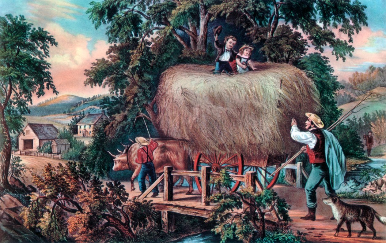 Czas siana, Ostatni ładunek, 1868. autorstwa Currier and Ives