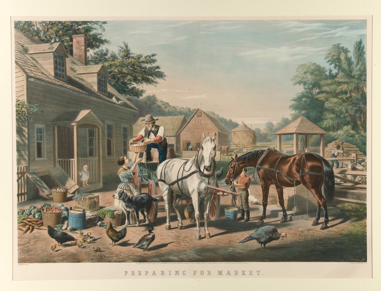 Przygotowanie do rynku autorstwa Currier and Ives