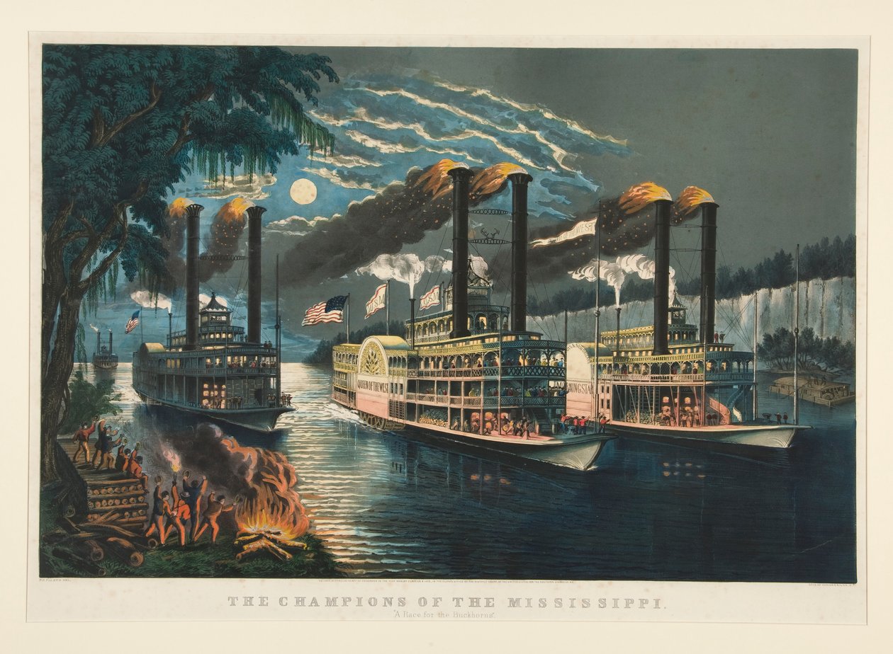 Mistrzowie Missisipi autorstwa Currier and Ives