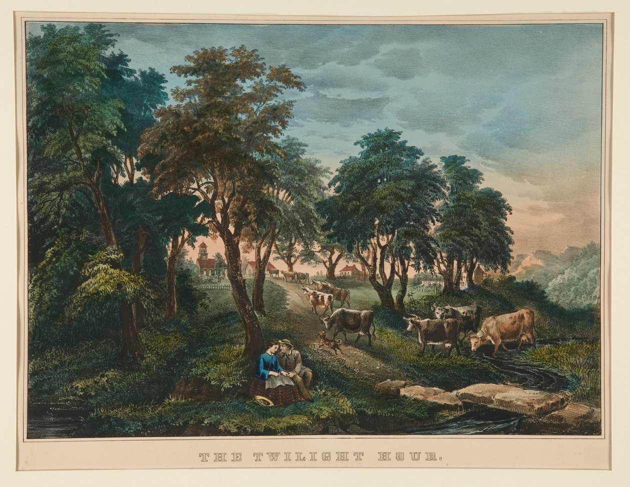 Godzina zmierzchu. autorstwa Currier and Ives