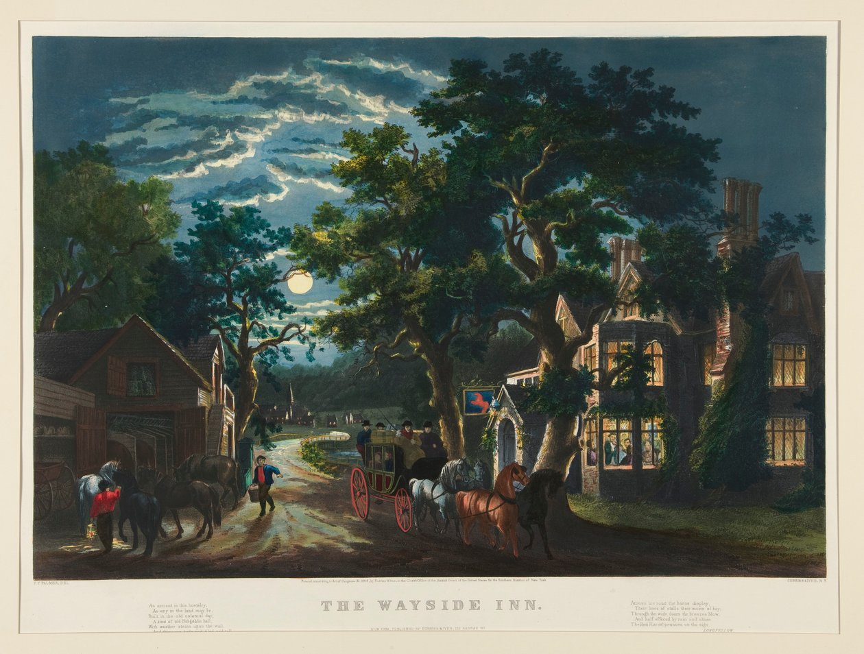 Zajazd przy drodze autorstwa Currier and Ives