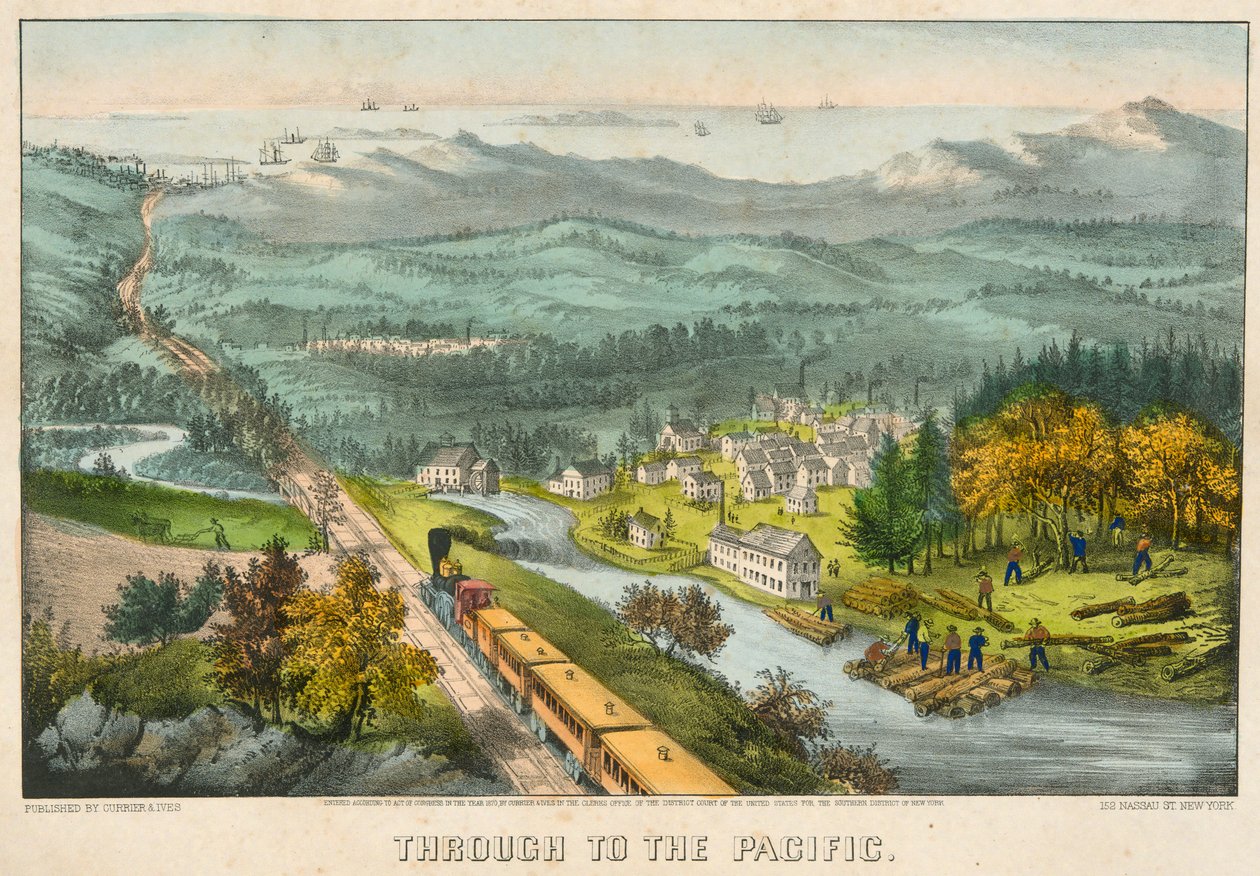 Przez Pacyfik autorstwa Currier and Ives