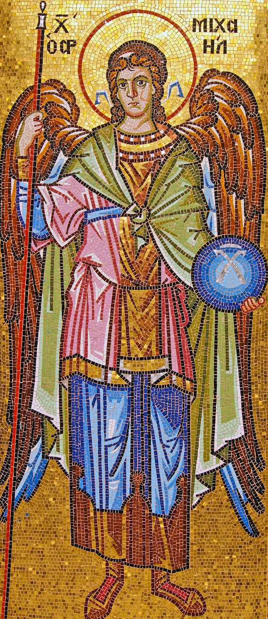 Święty Michał Archanioł, Klasztor Kykkos, Cypr (mozaika) autorstwa Cypriot
