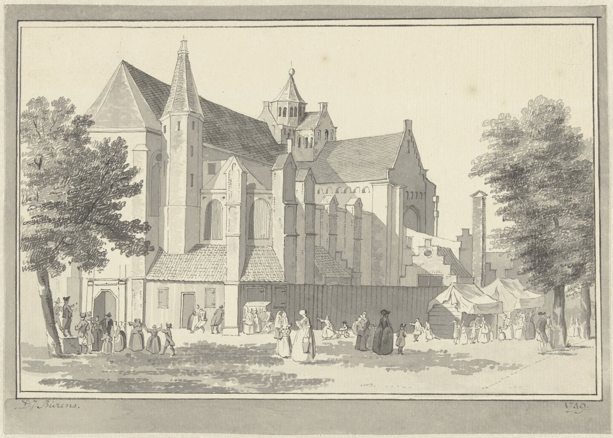 Kościół Mariacki w Utrechcie autorstwa D.J. Bierens