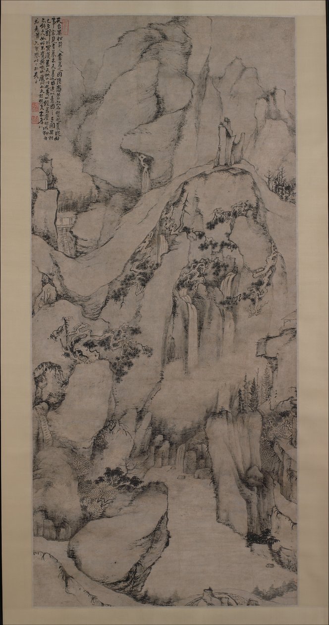 Dziwne sosny góry Tiantai, 1687. autorstwa Dai Benxiao