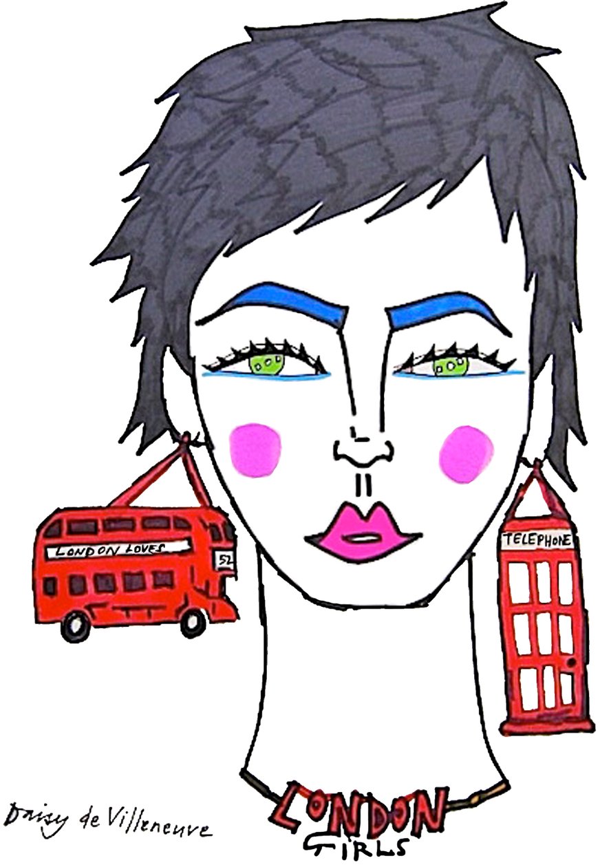 London Girls (rysunek) autorstwa Daisy de Villeneuve