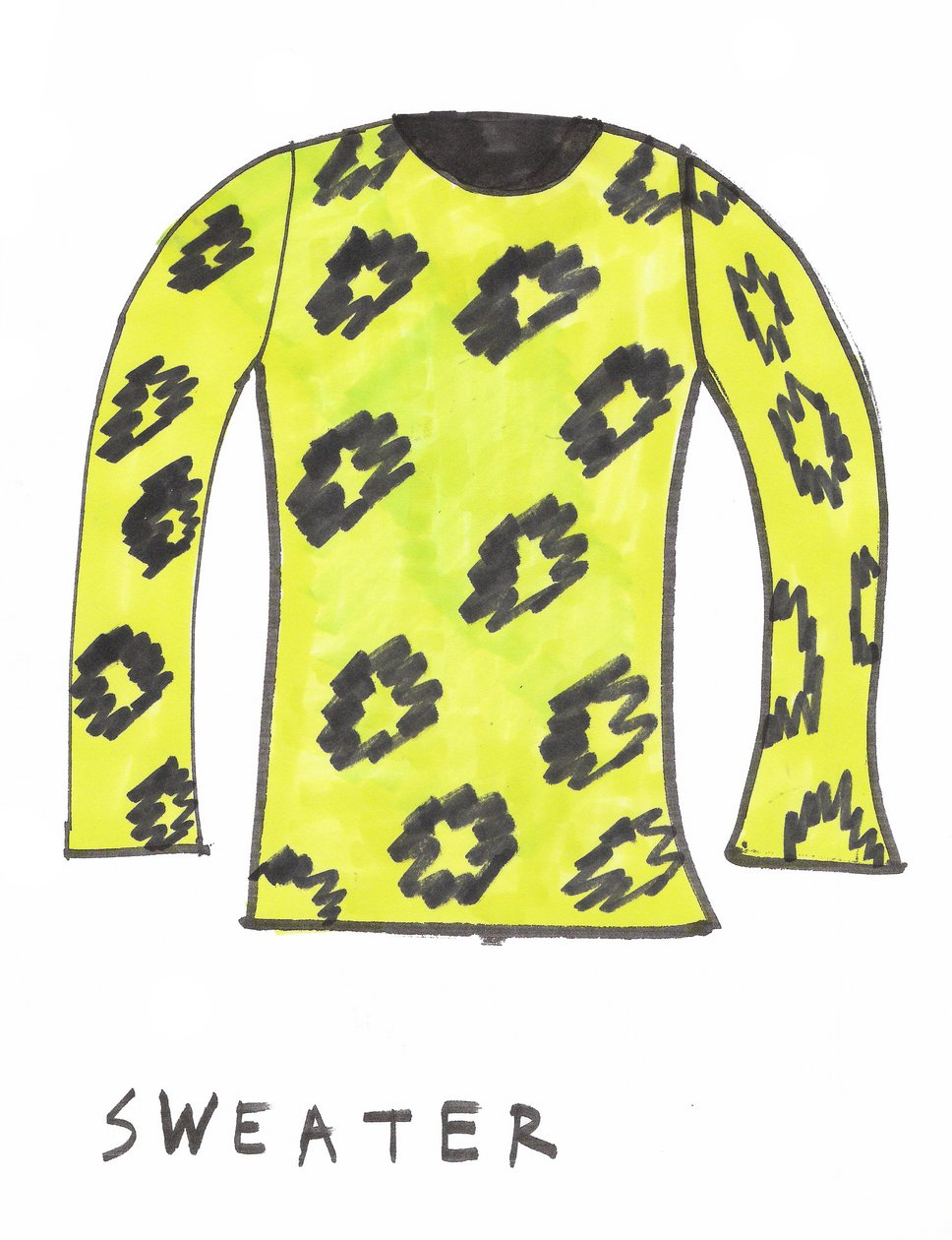 Sweter (pisak na papierze) autorstwa Daisy de Villeneuve