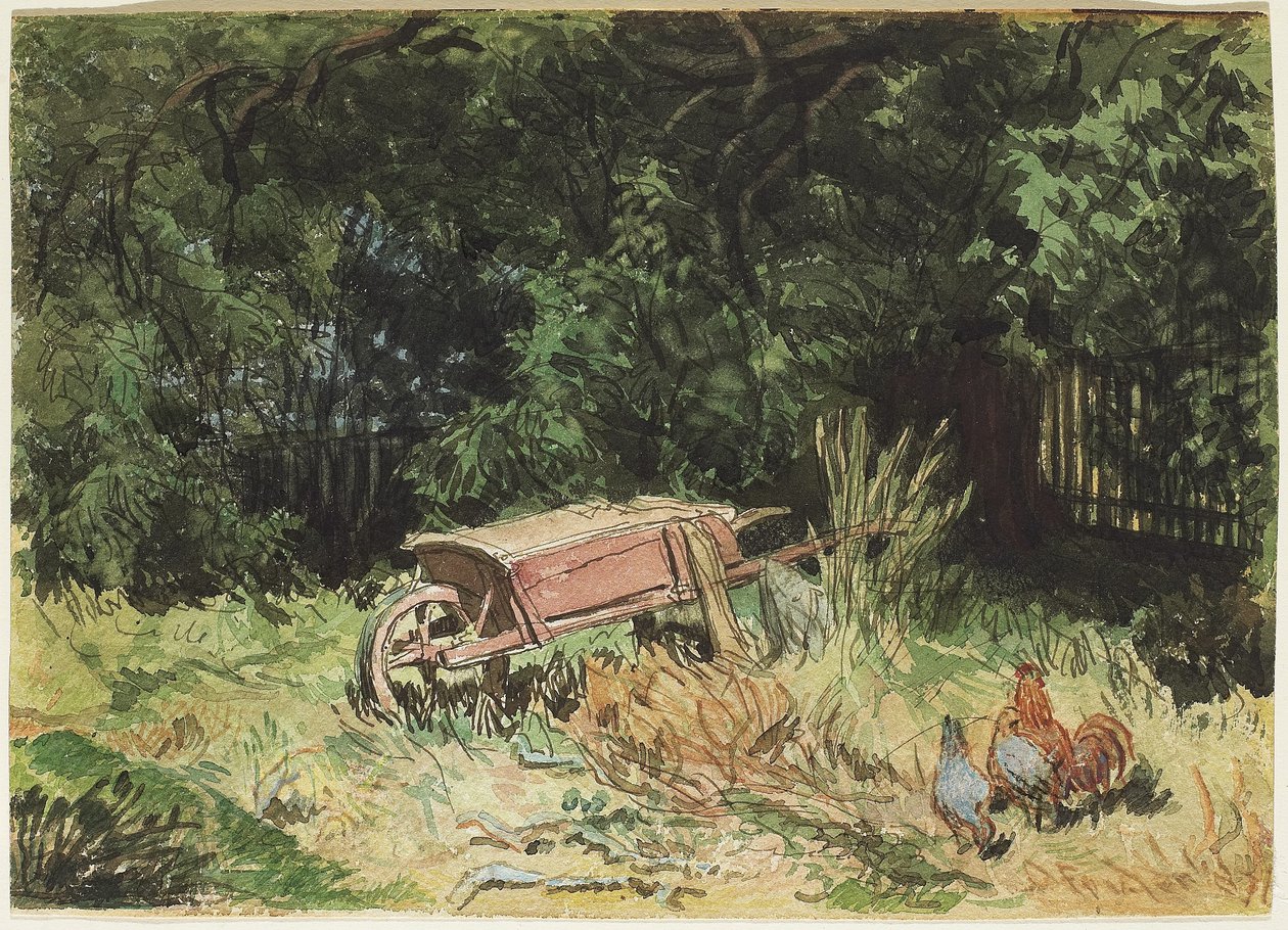 Taczka, 1871 (wc na papierze) autorstwa Daniel Fowler