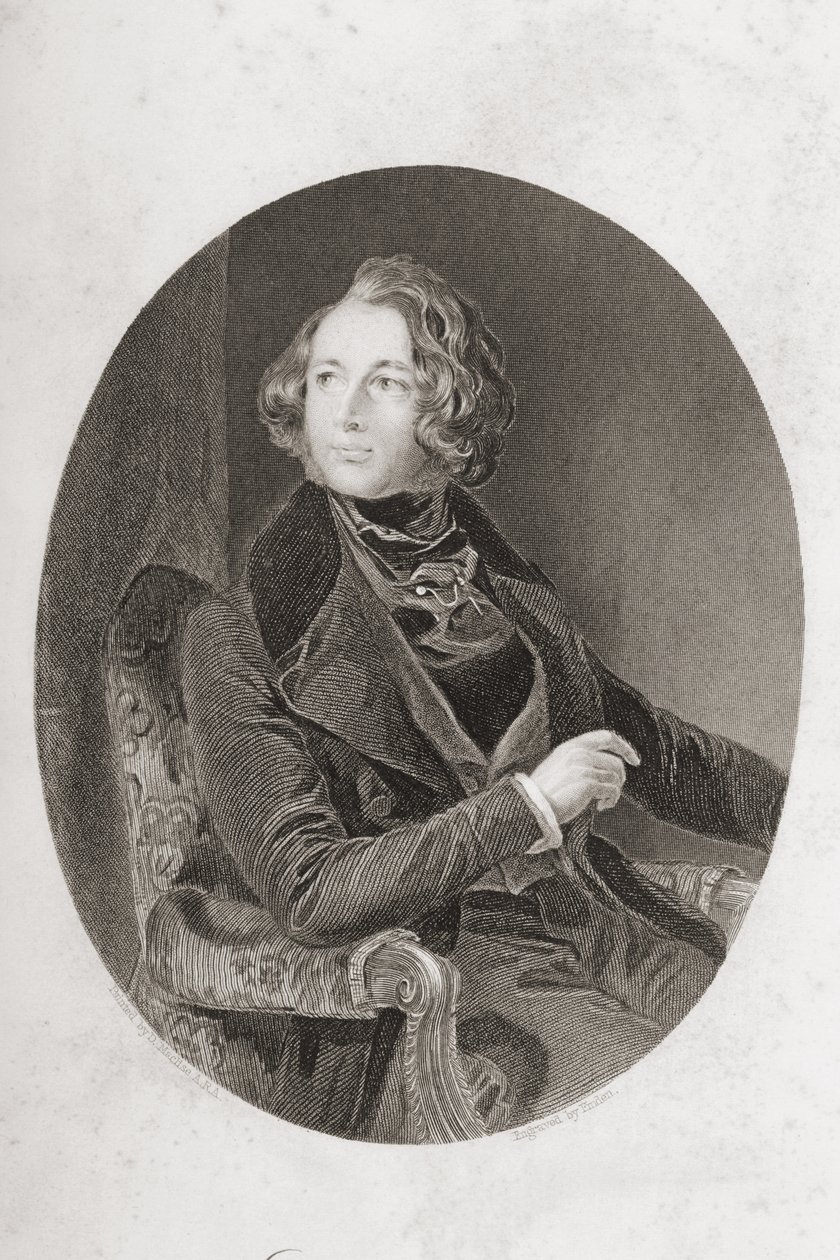 Karol Dickens (1812-70) wyryty przez Emdena, 1853 autorstwa Daniel Maclise