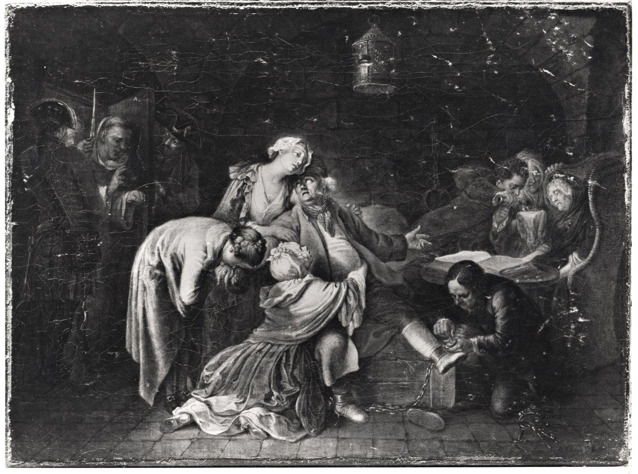 Jean Calas (1698-1762) żegna się z rodziną autorstwa Daniel Nikolaus Chodowiecki