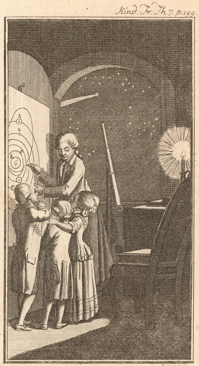 Astronom, 1780 r. autorstwa Daniel Nikolaus Chodowiecki