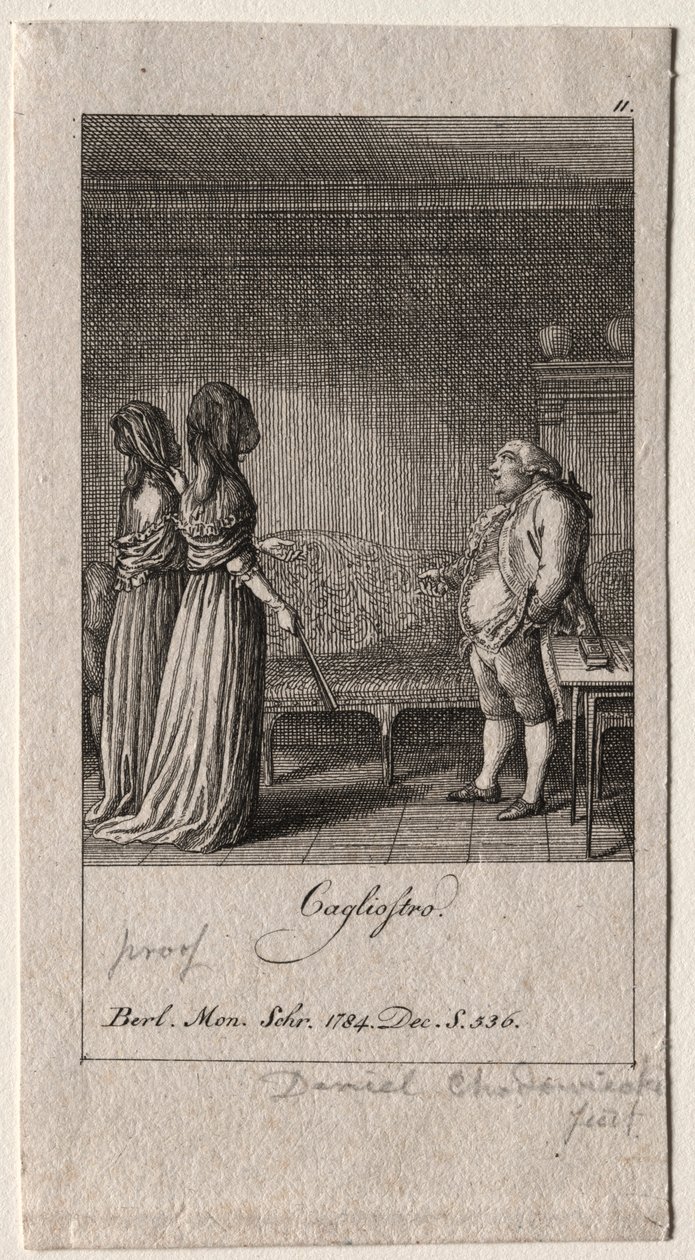 Cagliostro, 1784. autorstwa Daniel Nikolaus Chodowiecki