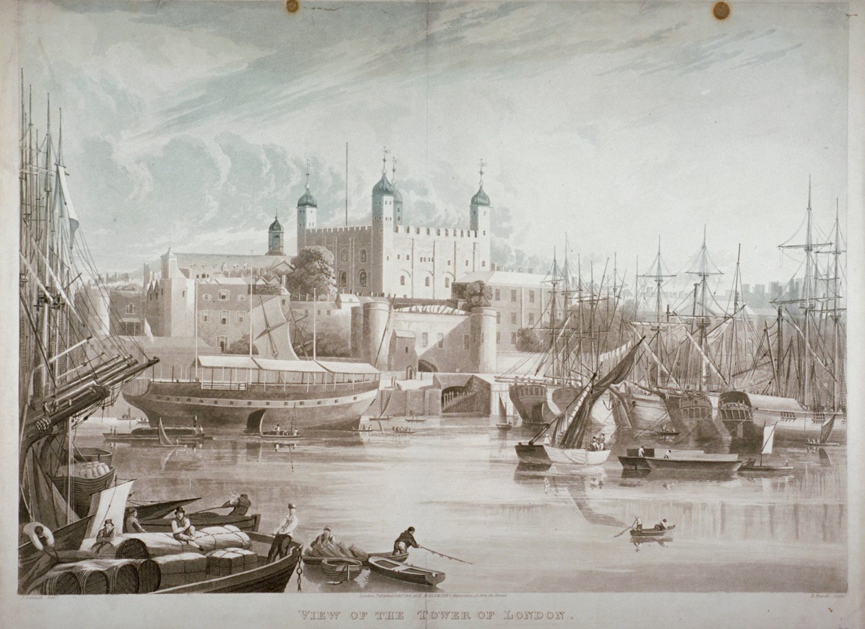 Tower of London, 1819. autorstwa Daniel Havell