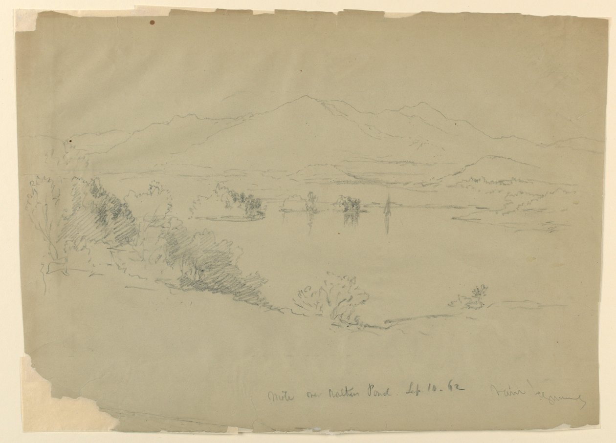 Szkic krajobrazu, Walker Pond, New Hampshire autorstwa Daniel Huntington
