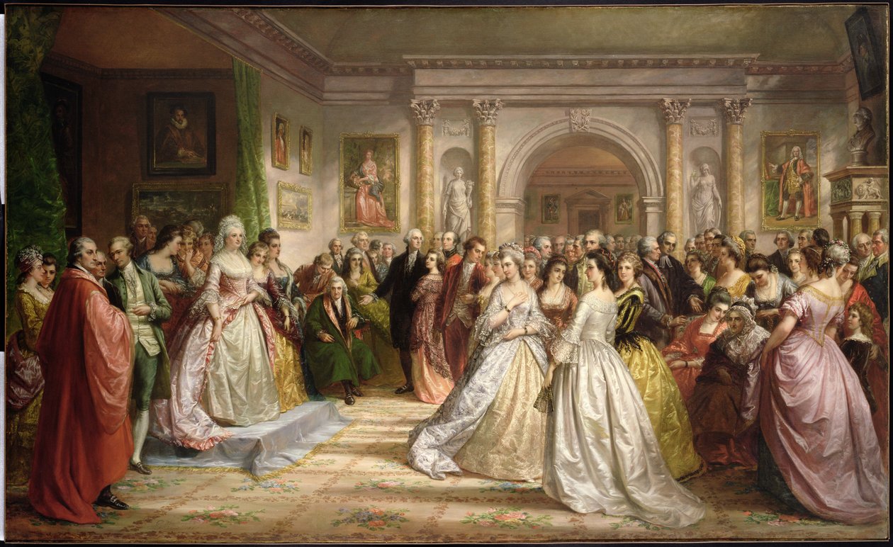 Sąd Republikański (przyjęcie lady Washingtons) 1861 autorstwa Daniel Huntington