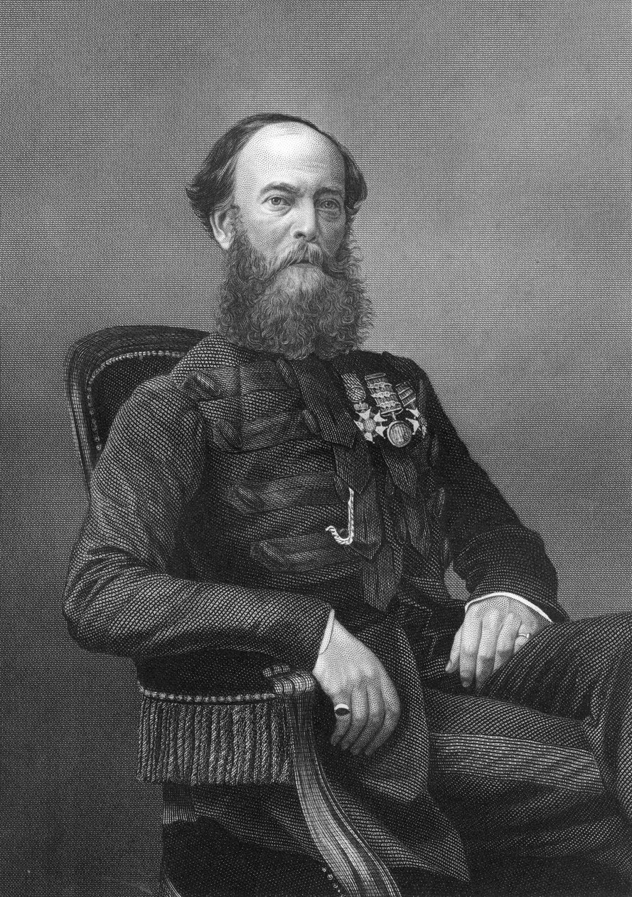 Pułkownik Brownrigg, żołnierz brytyjski, 1857. autorstwa Daniel John Pound