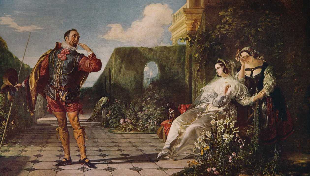 Malvolio i hrabina, ok. 1840, ok. 1915 autorstwa Daniel Maclise