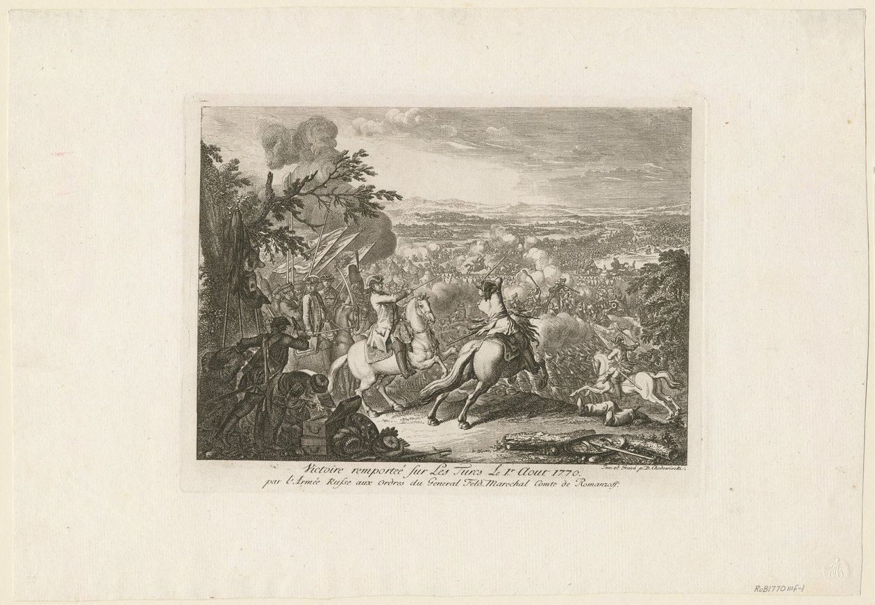 Bitwa pod Cahul, 1770 autorstwa Daniel Nikolaus Chodowiecki
