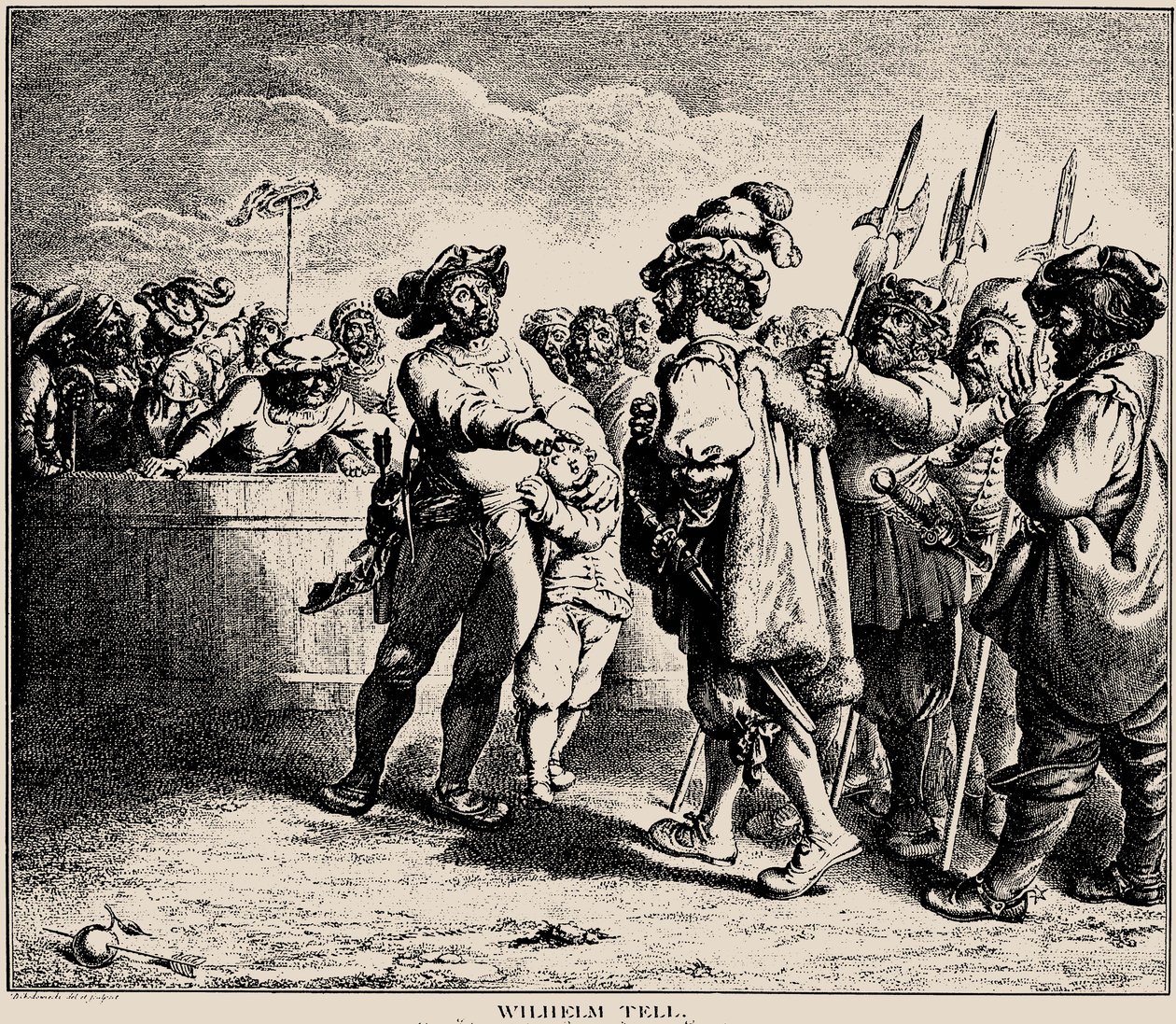 Wilhelm Tell, 1781. autorstwa Daniel Nikolaus Chodowiecki
