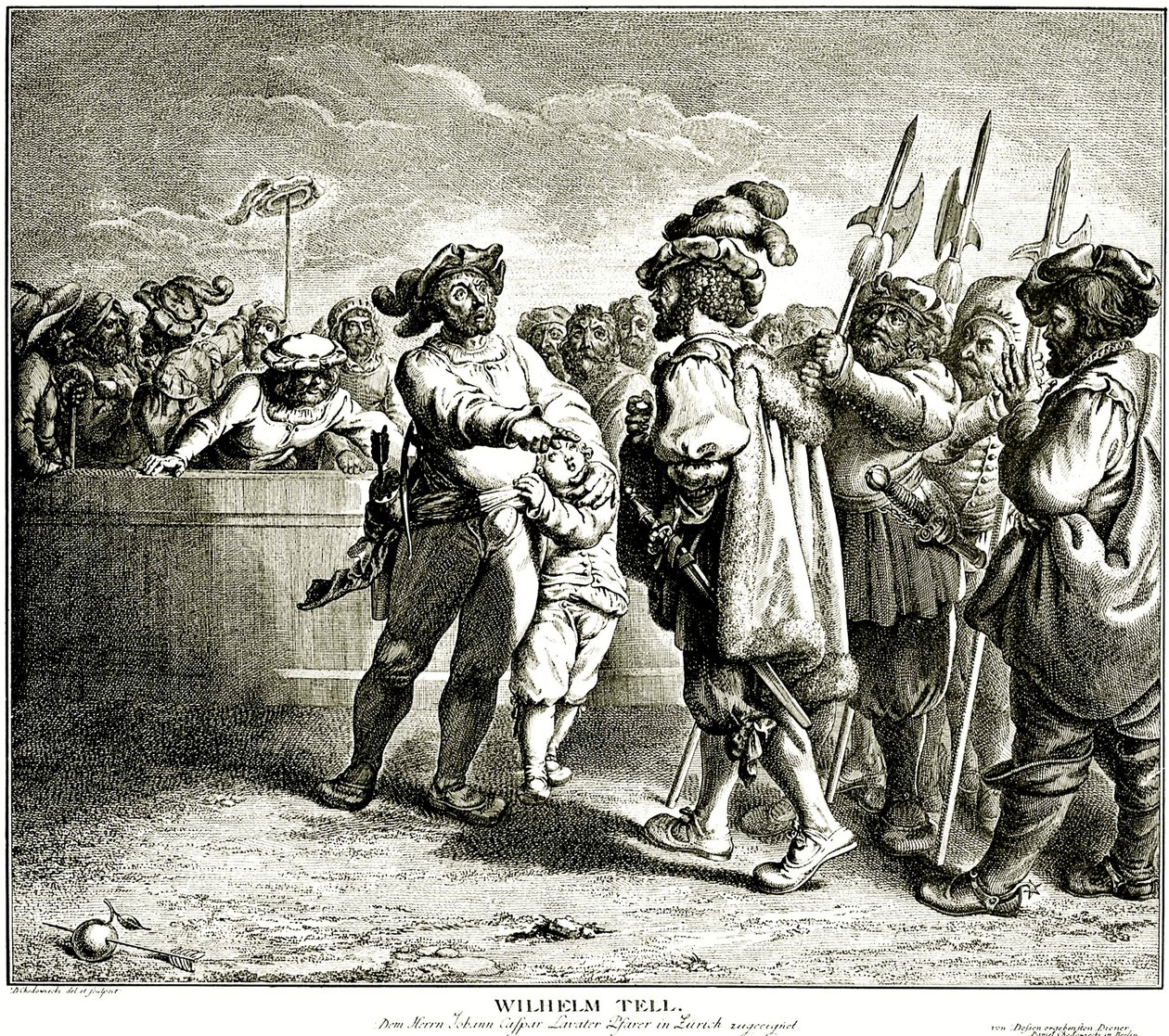 Wilhelm Tell, 1781. autorstwa Daniel Nikolaus Chodowiecki