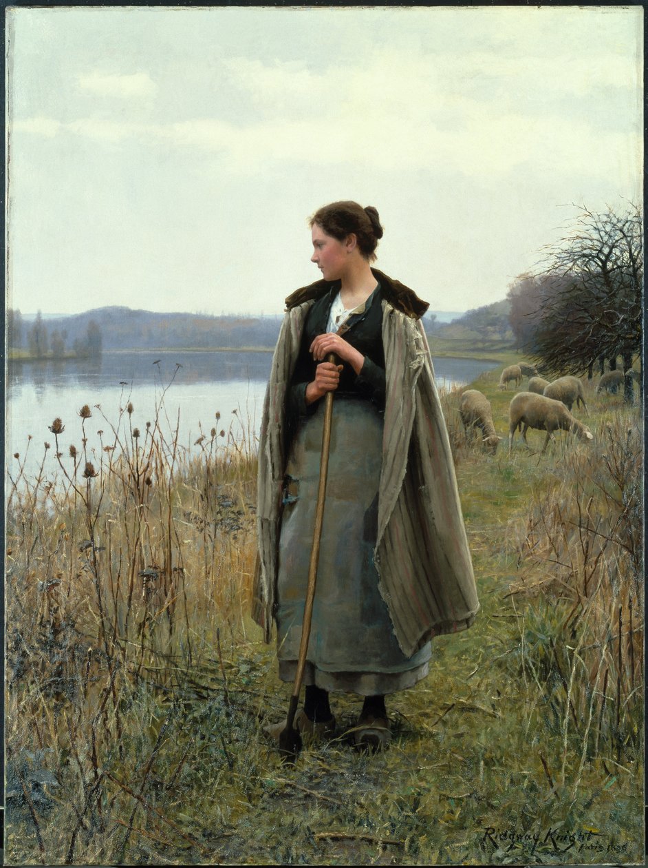 Pasterka, 1896 autorstwa Daniel Ridgway Knight