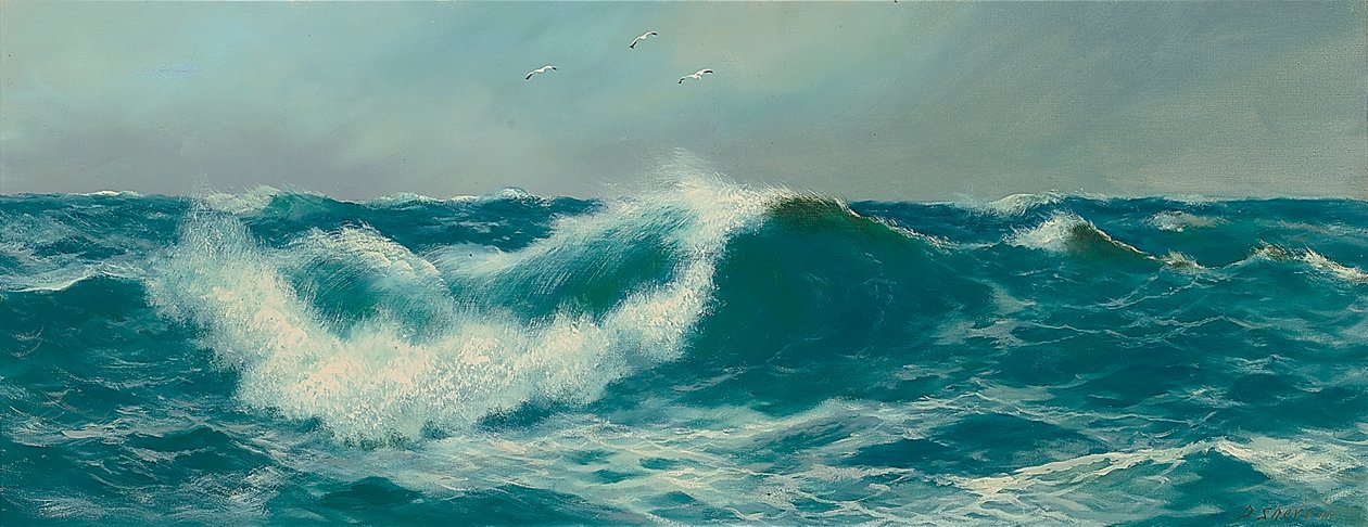 Fale (olej na płótnie) autorstwa Daniel Sherrin