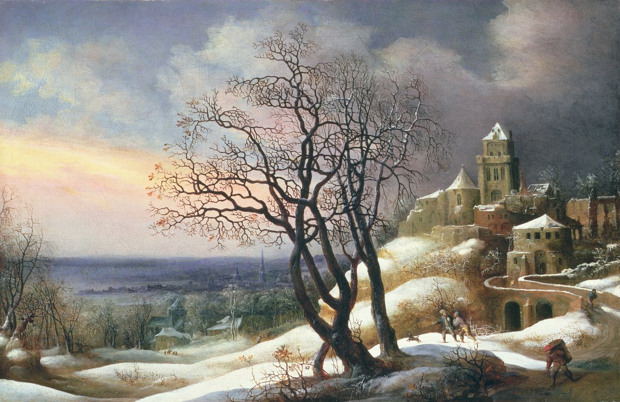 Өвлийн ландшафт, 17-р зууны поли autorstwa Daniel van Heil