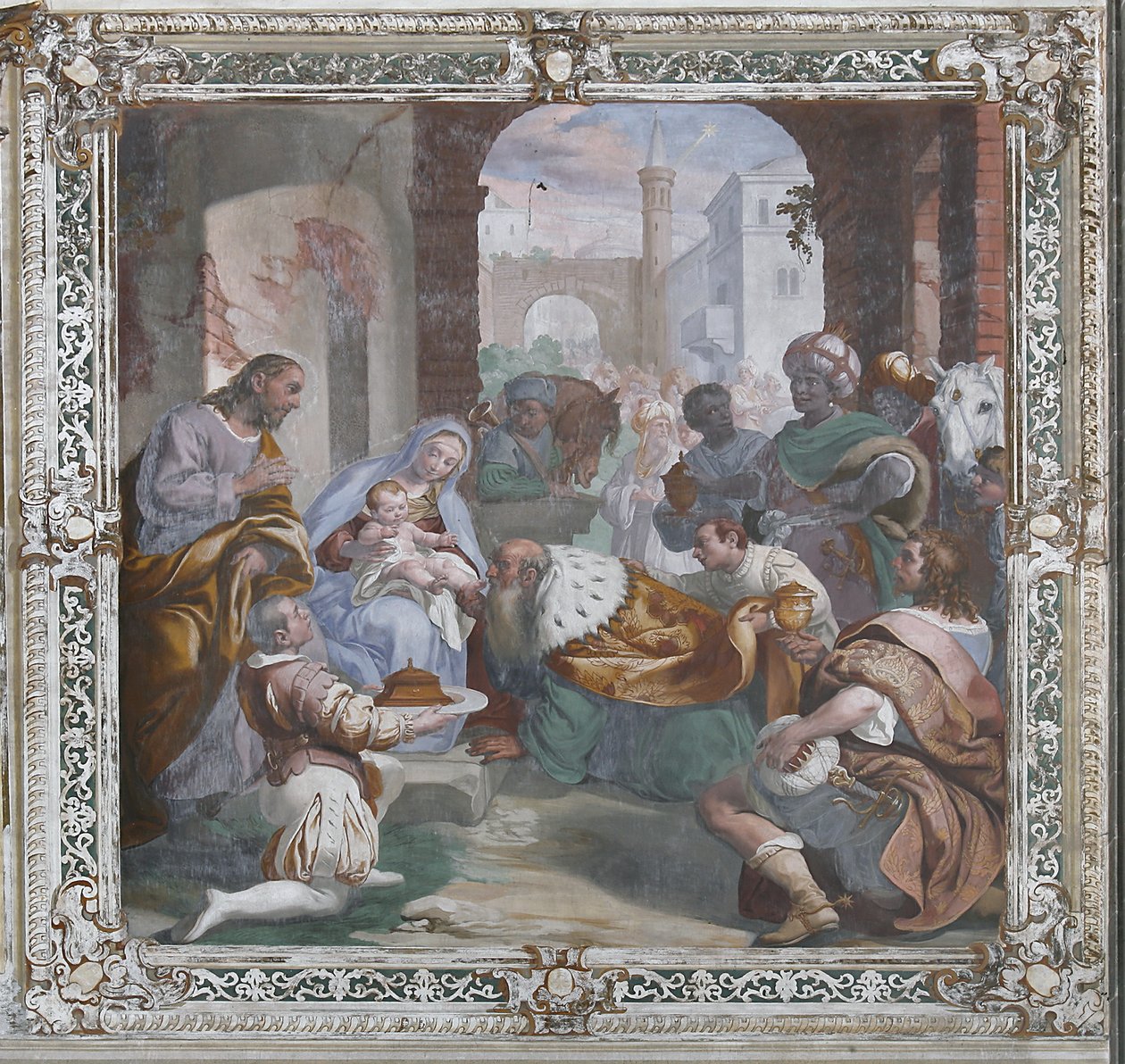 Adoracja Trzech Króli (fresk) autorstwa Daniele Crespi