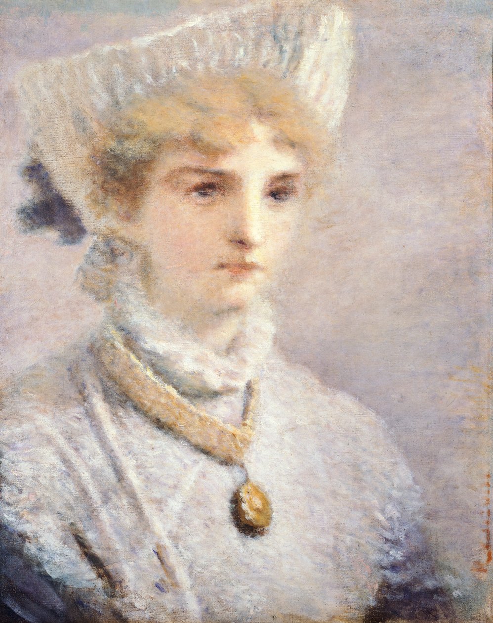 Dziewczyna w bieli – Daniele Ranzoni (1843-1889) autorstwa Danielle Ranzoni