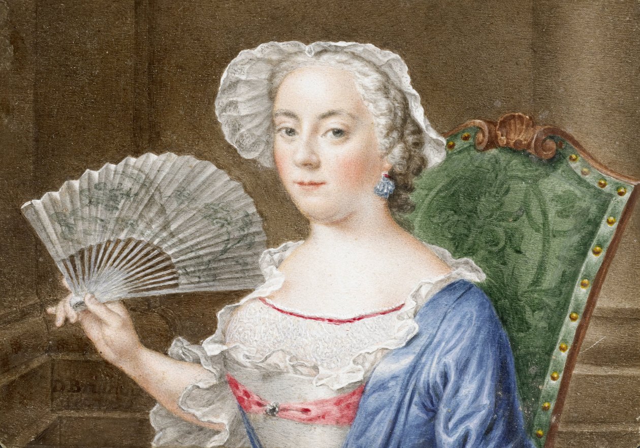 Portret damy z wachlarzem autorstwa Daniël Bruyninx
