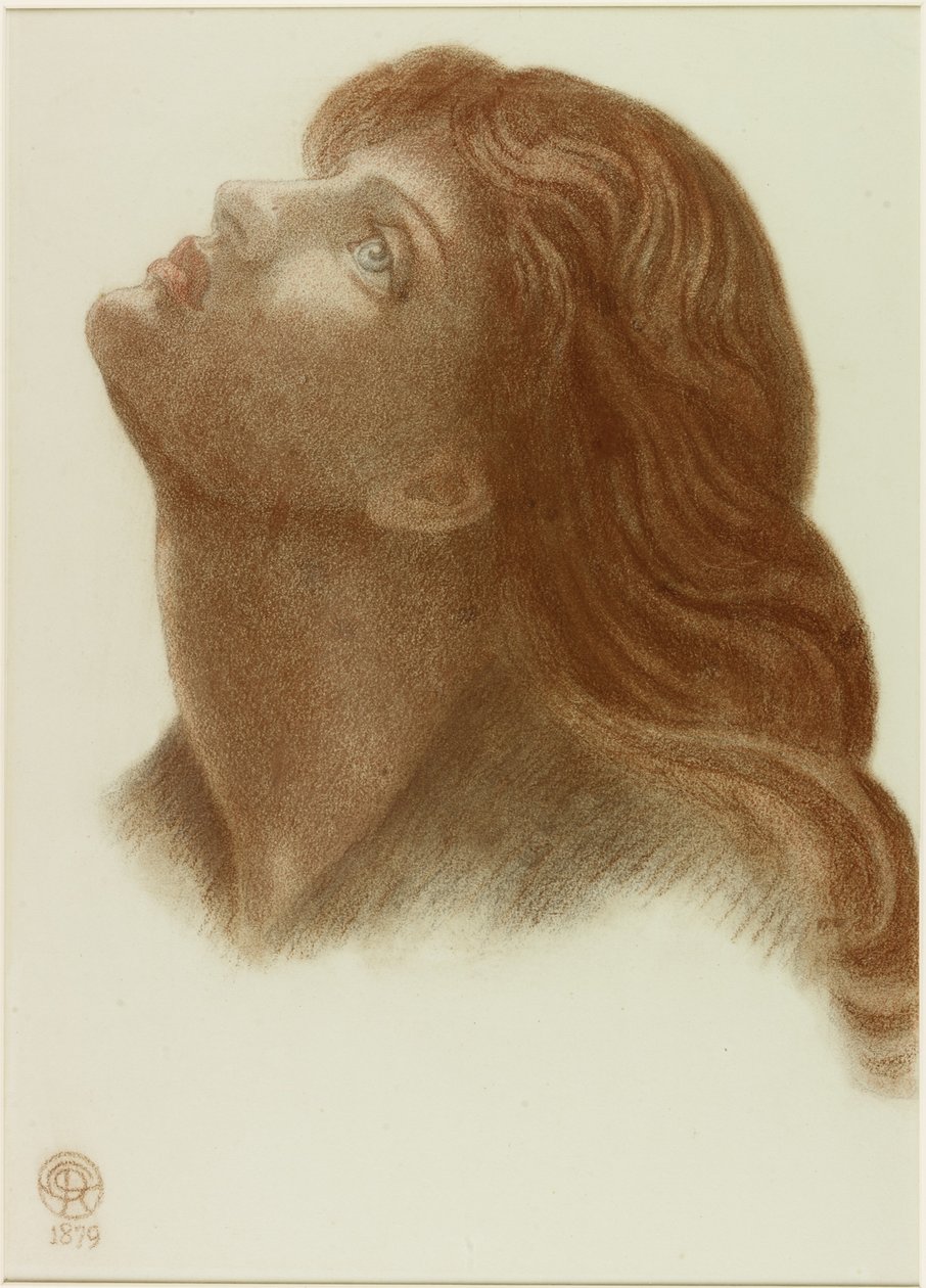 Studium po "Astarte Syriaca" (kreda na papierze) autorstwa Dante Gabriel Charles Rossetti