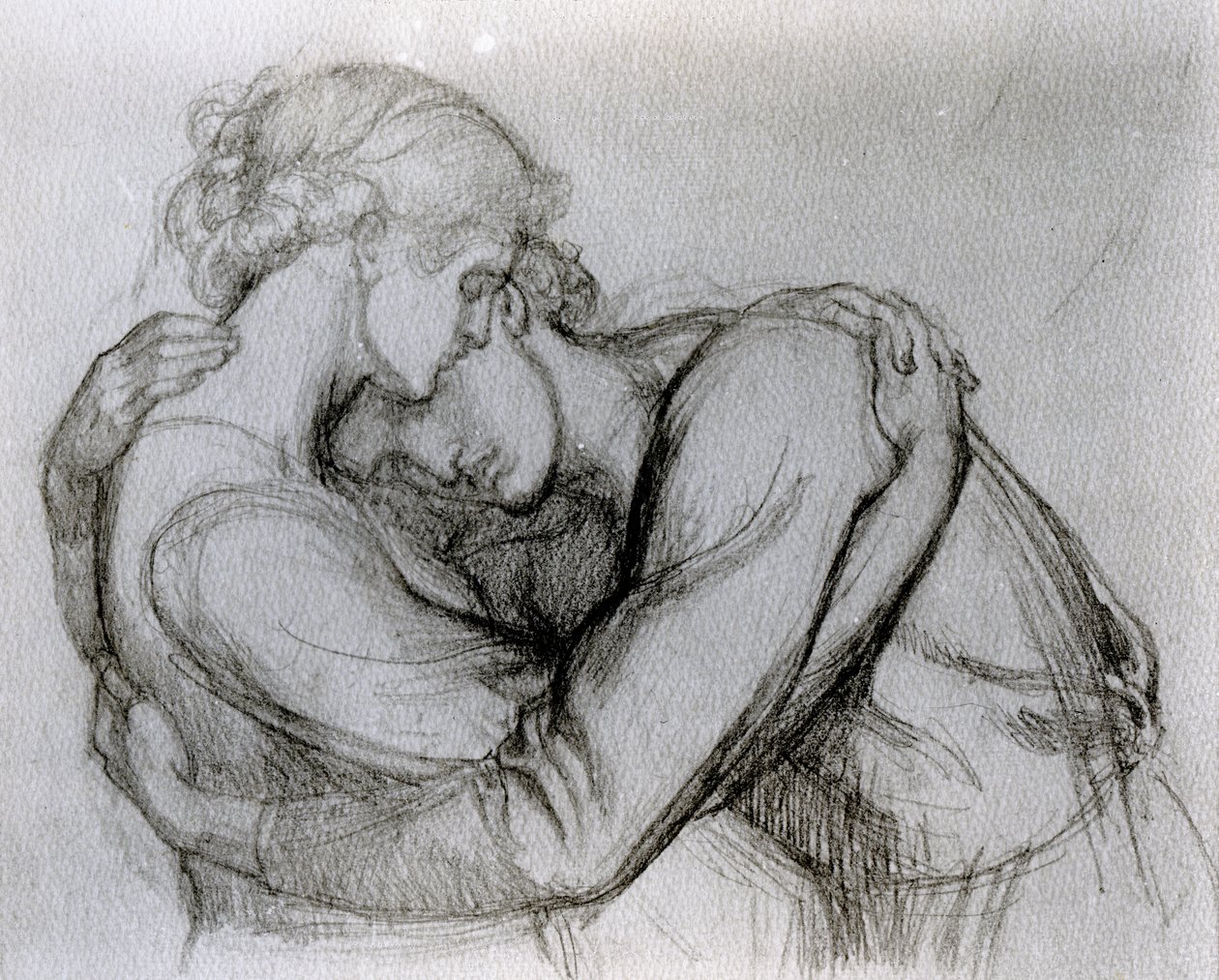Studium do „Błogosławionego Damozela”, ok. 1876 (grafit na papierze) autorstwa Dante Gabriel Charles Rossetti