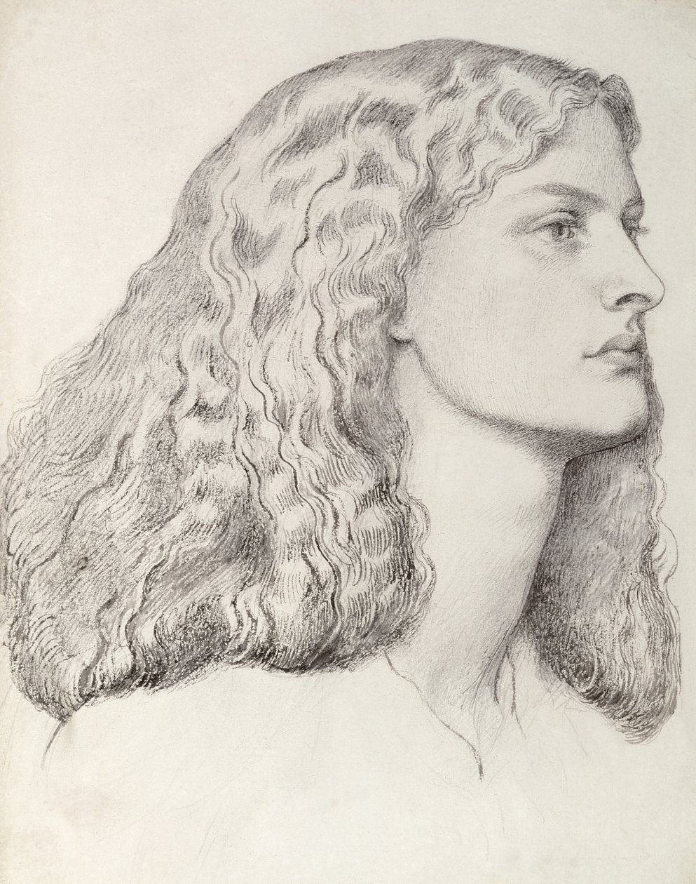 Annie Miller (pióro i atrament) autorstwa Dante Gabriel Charles Rossetti